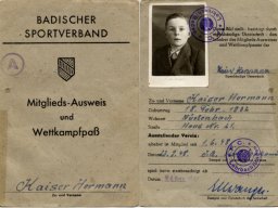 spielerpass hermann kaiser beim fc lohrbach 1948